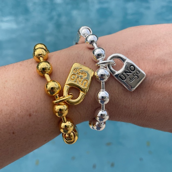 UNO de 50 Silver Beaded Bracelet with Lock Charm - Picture 11 of 16